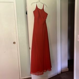 Paprika colored Azazie bridesmaid dress, NWT
